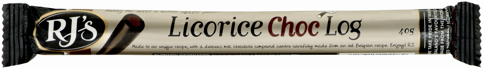 RJ's Licorice Choc Single Logs 40g (30 Pack) image