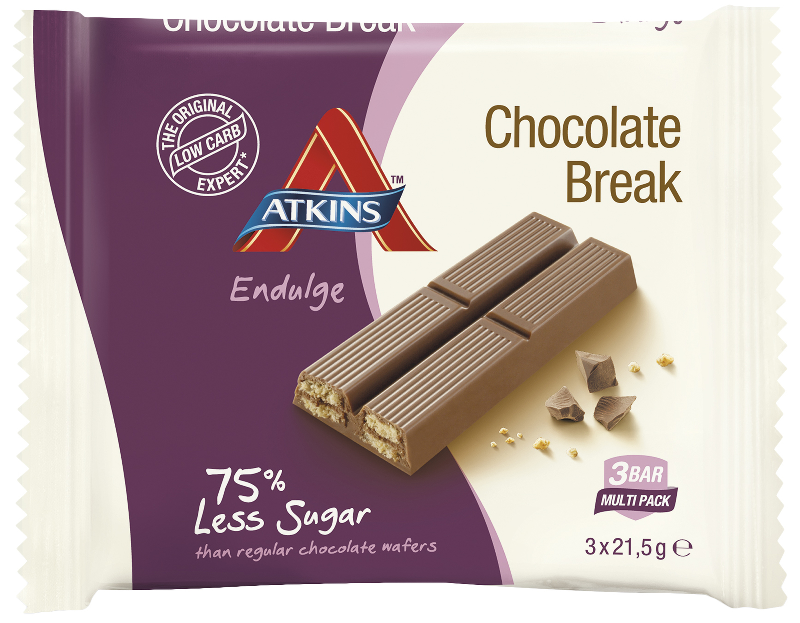 Atkins Endulge Bars - Chocolate Break Multipack (3 x 21g) image