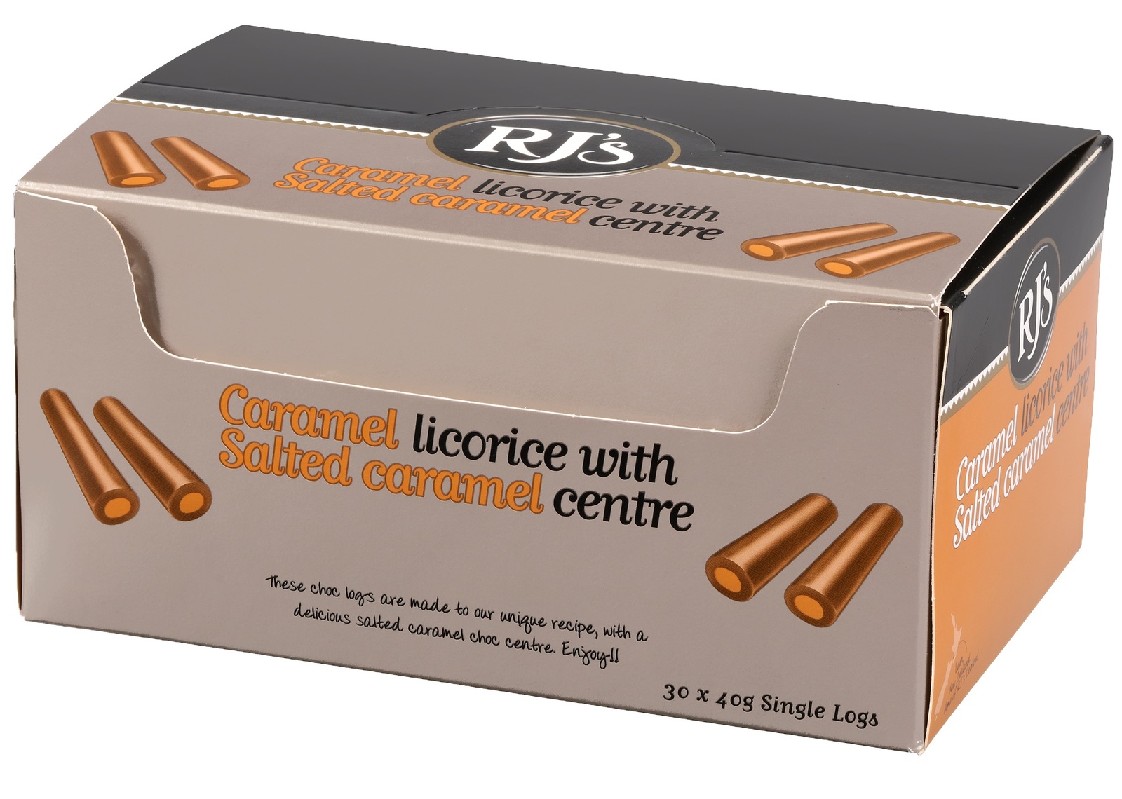 Rj's Salted Choc Caramel Single Logs (30 Pieces) image