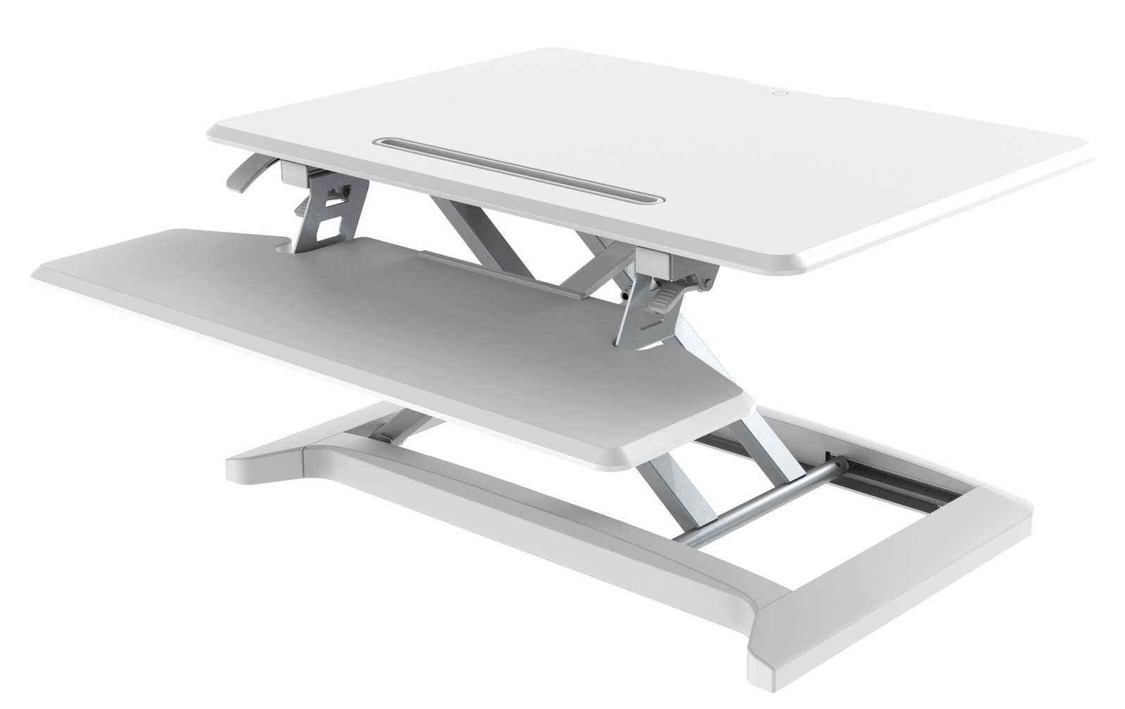 Gorilla Office: Ergonomic Deskalator White (700 x 480mm) Height Adjustable Workstation image