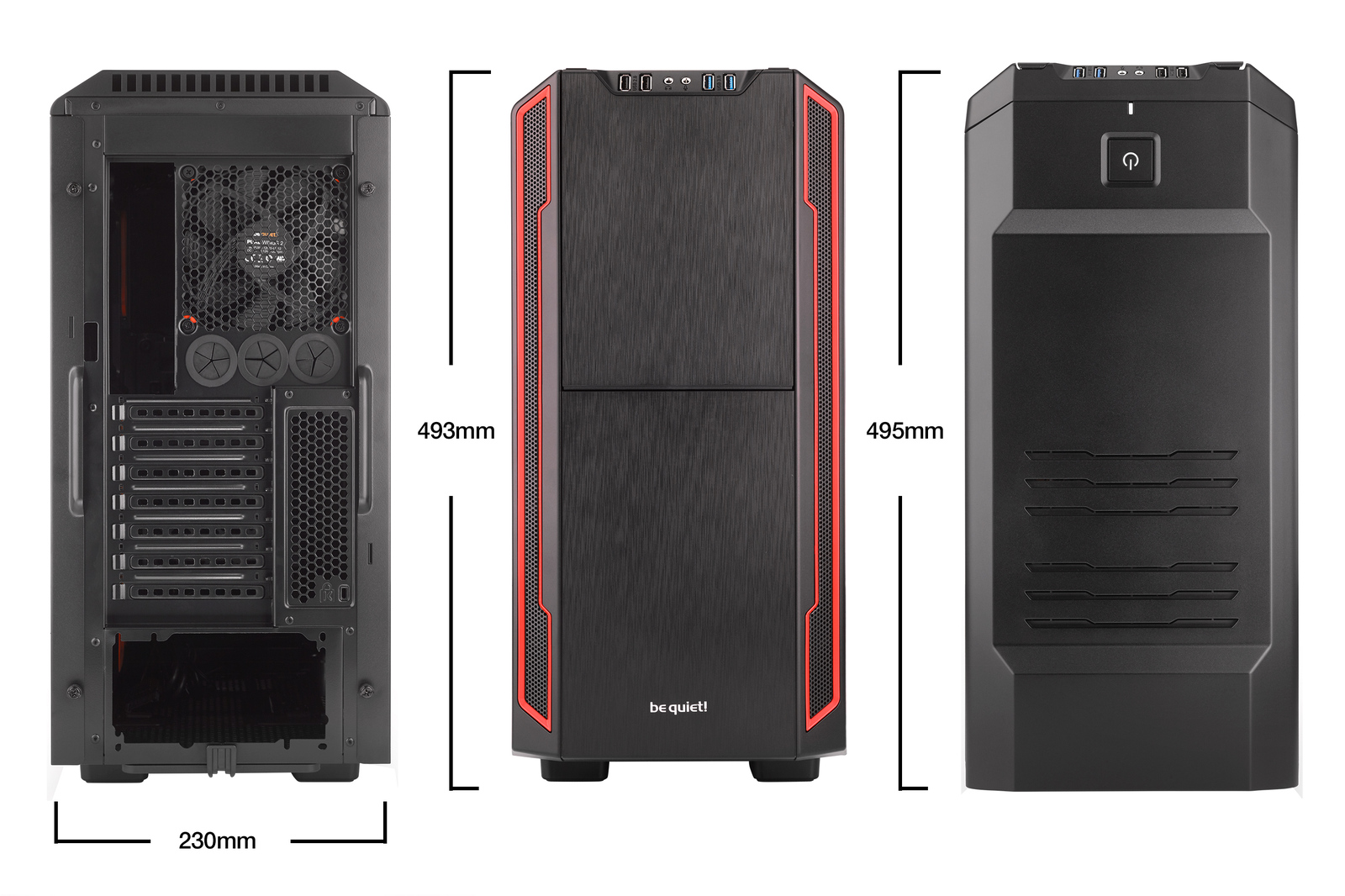 Be Quiet! Silent Base 600 Windowed - Red image