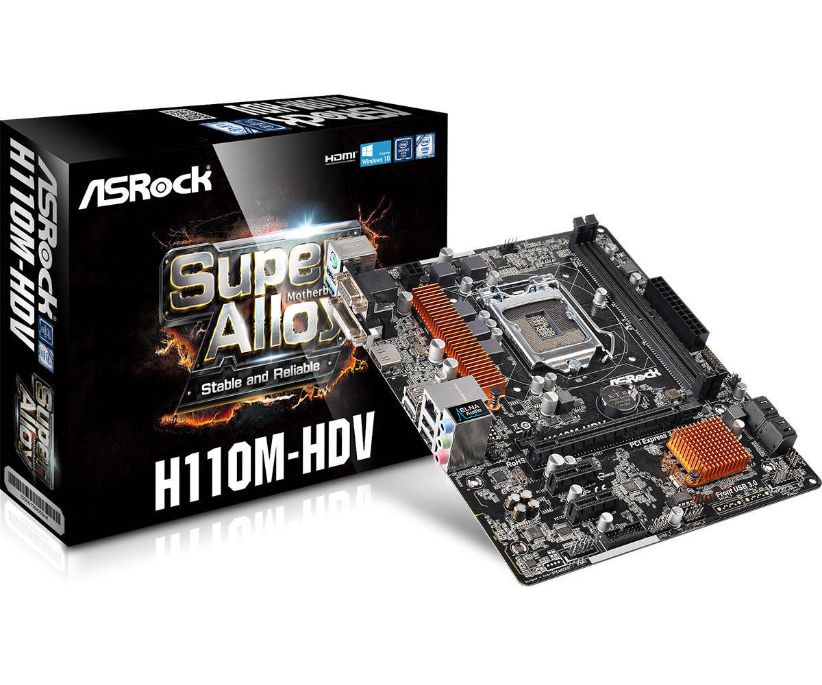 ASRock H110M-HDV Intel H110 Motherboard image