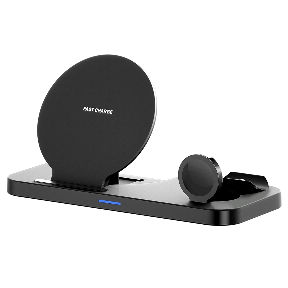 Foldable 3 in 1 Wireless Charging Station Black at Mighty Ape NZ