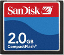 SanDisk CF Compact Flash 2048MB (2GB) SanDisk CF Compact Flash 2048MB (2GB)