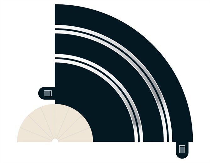 Scalextric 90 Degree Radius 1 Hairpin Curve Track image