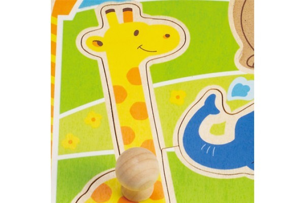 Hape: At the Zoo Knob Puzzle image