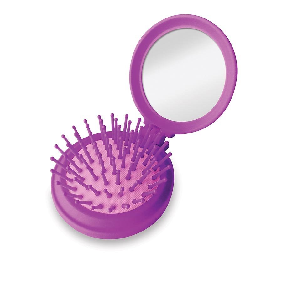Buy Flip Compact Hairbrush/Mirror Assorted at Mighty Ape NZ