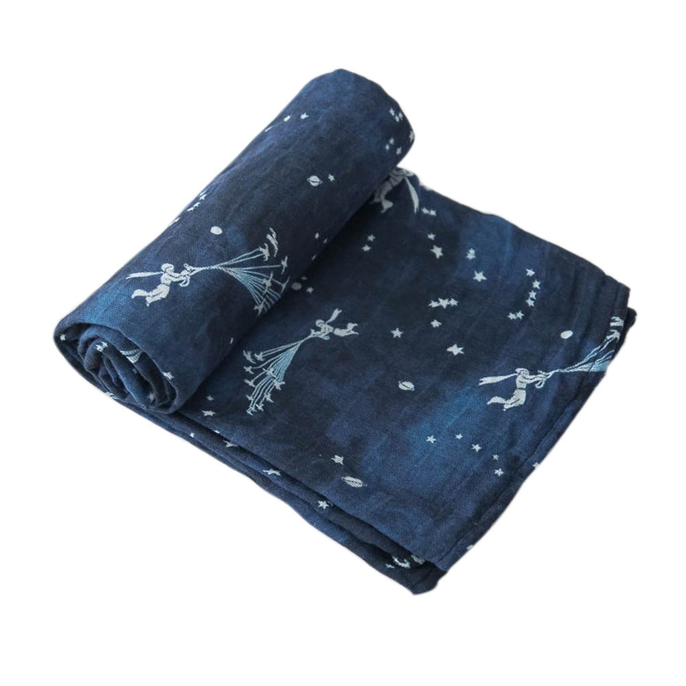 Little Unicorn: Cotton Muslin Swaddle - Flock of Stars (Single) image