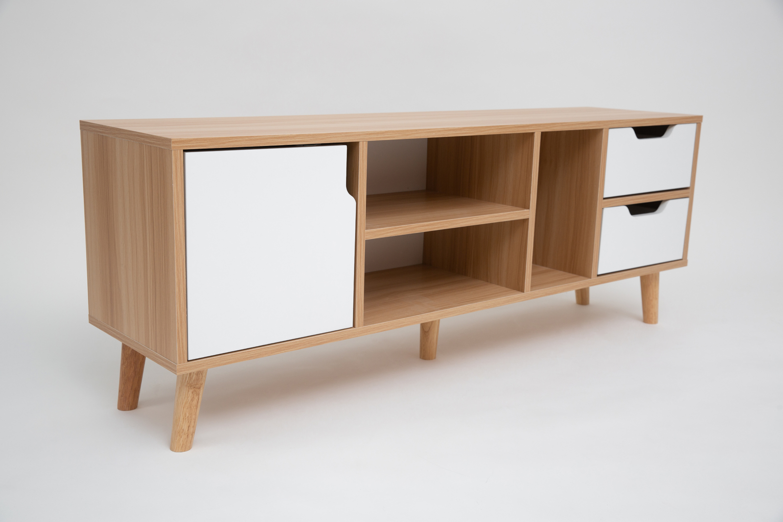 Nox 1.2M Entertainment Unit - White & Wood