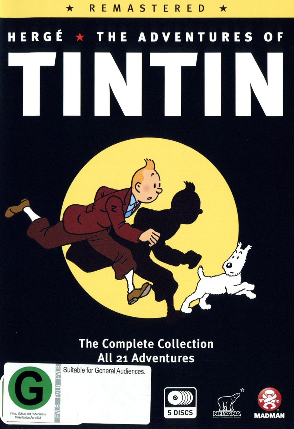 The Adventures of Tintin - Remastered on DVD