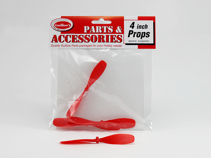 Red Plastic Propellers 4" (3pk)