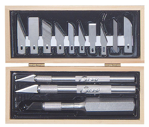 Excel Wooden Box Craftsman Knife Set (13pcs)