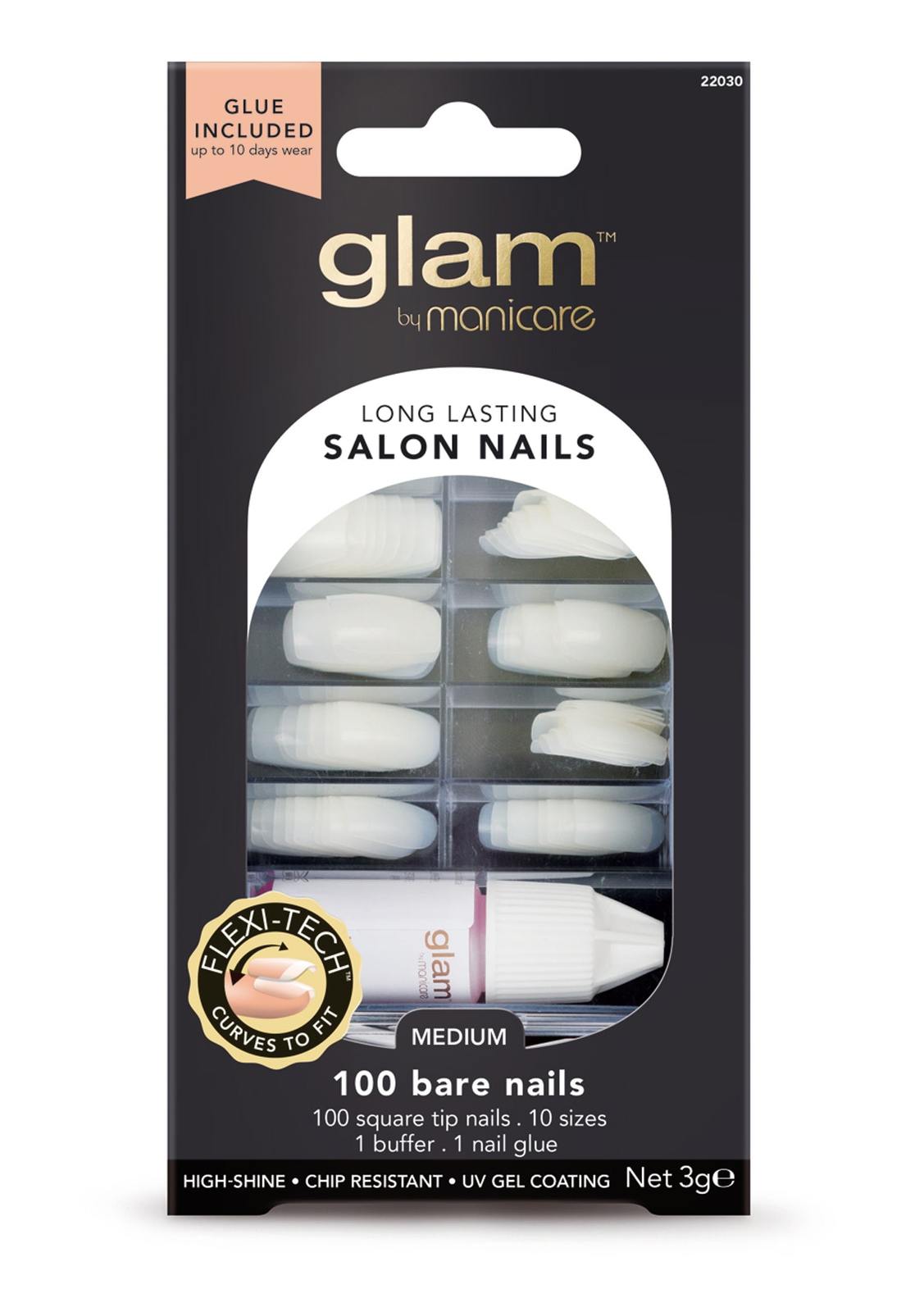 Buy Glam by Manicare GlueOn Nails Bulk Kit (100 pk) at Mighty Ape NZ