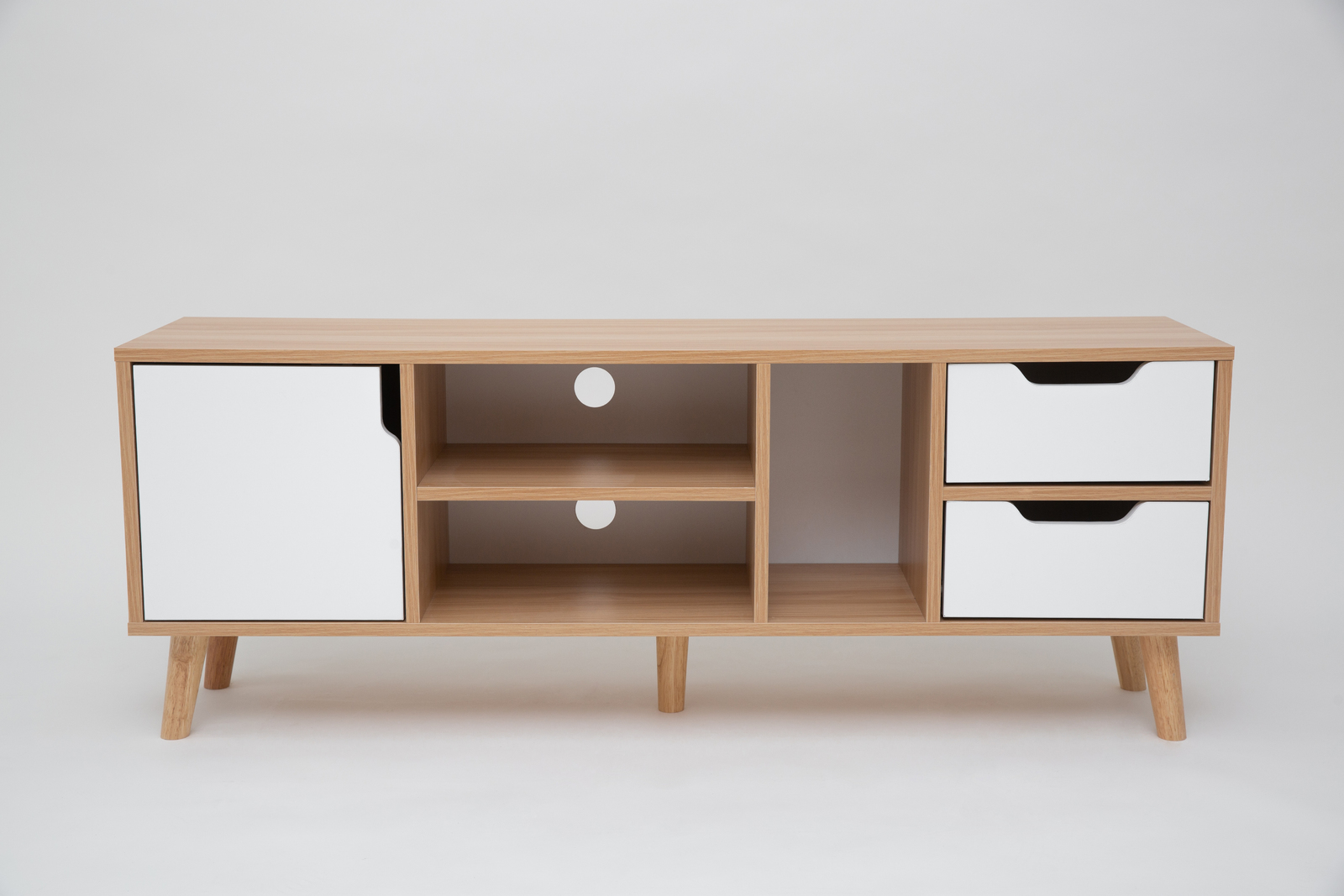 Nox 1.2M Entertainment Unit - White & Wood