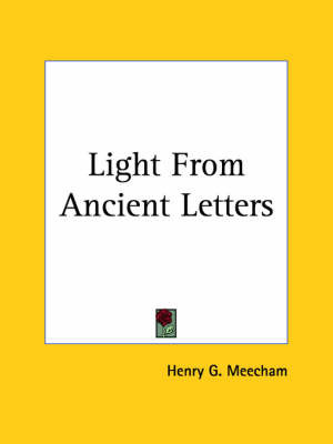 Light from Ancient Letters (1923) image