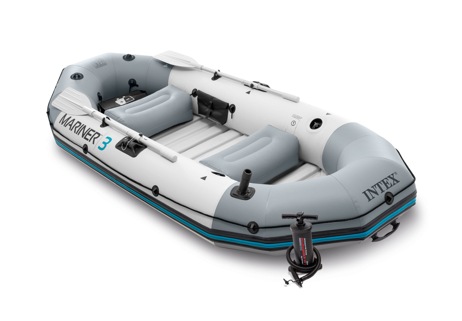 Intex Mariner 3 Boat Set with 54" Aluminium Oars & Air Pump Images at ...