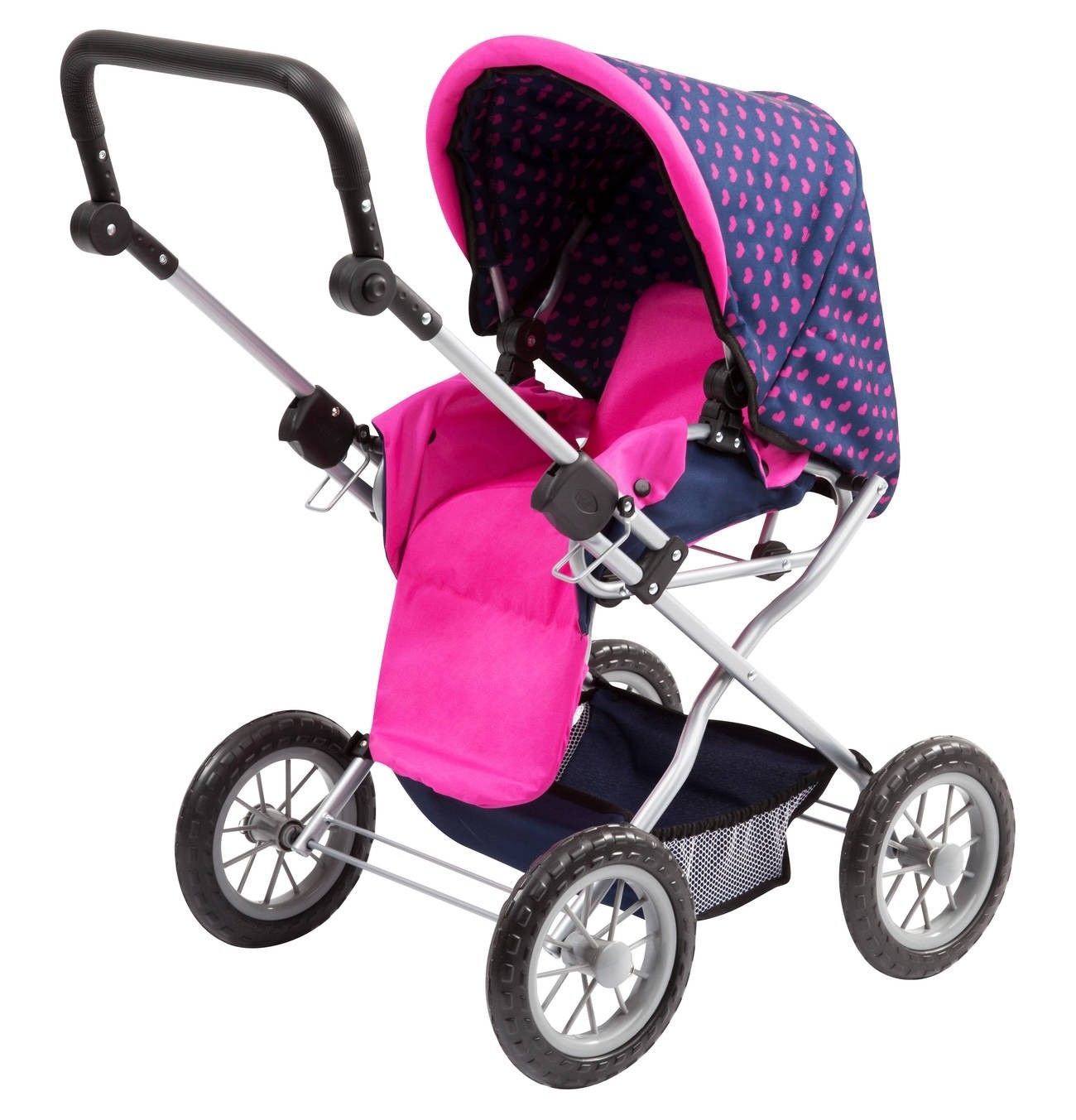 Bayer: Combi Grande Dolls Pram - Navy Unicorn