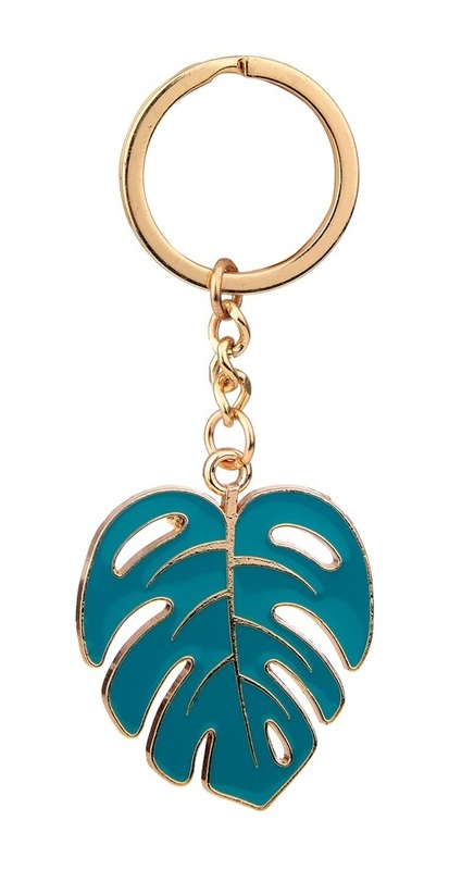 Cheese Plant Leaf Enamel Keyring At Mighty Ape Nz