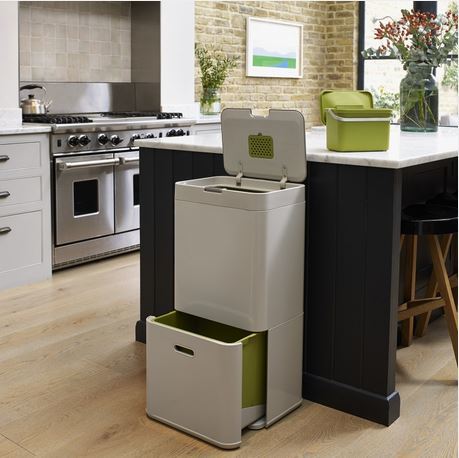 Joseph Joseph Totem Bin - Stone (60L)