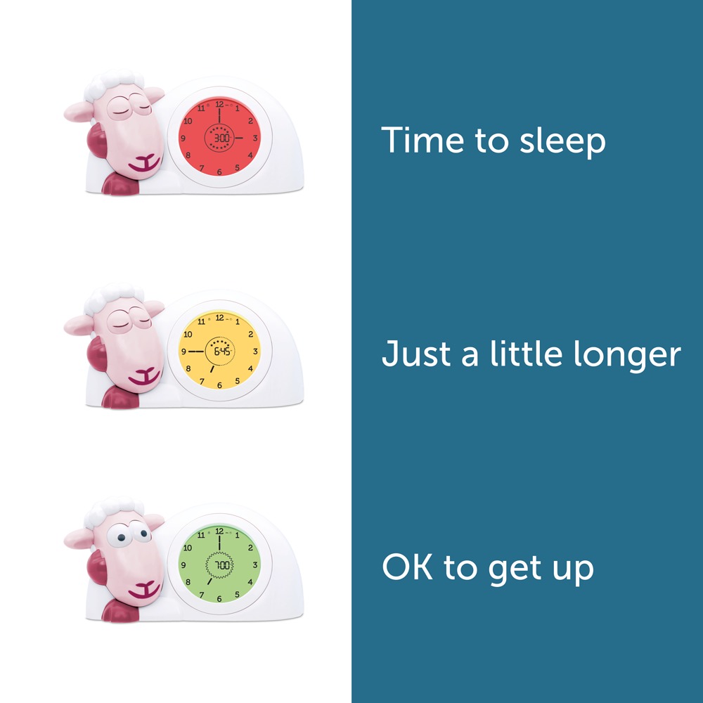 Zazu Sam the Sheep Sleep Trainer Clock - Pink image