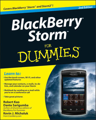 BlackBerry Storm For Dummies by Robert Kao image
