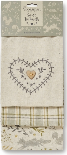 Woodland Design Cotton Tea Towel image