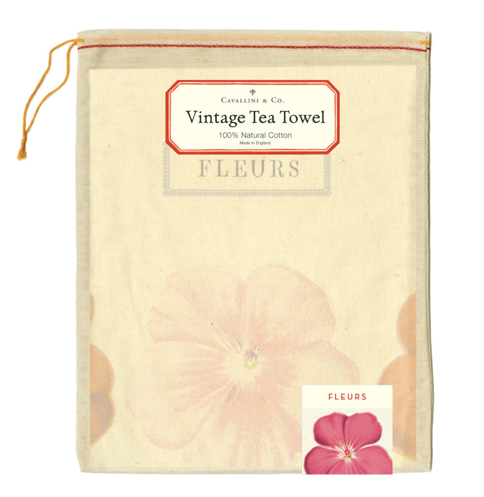 Fleurs Tea Towel