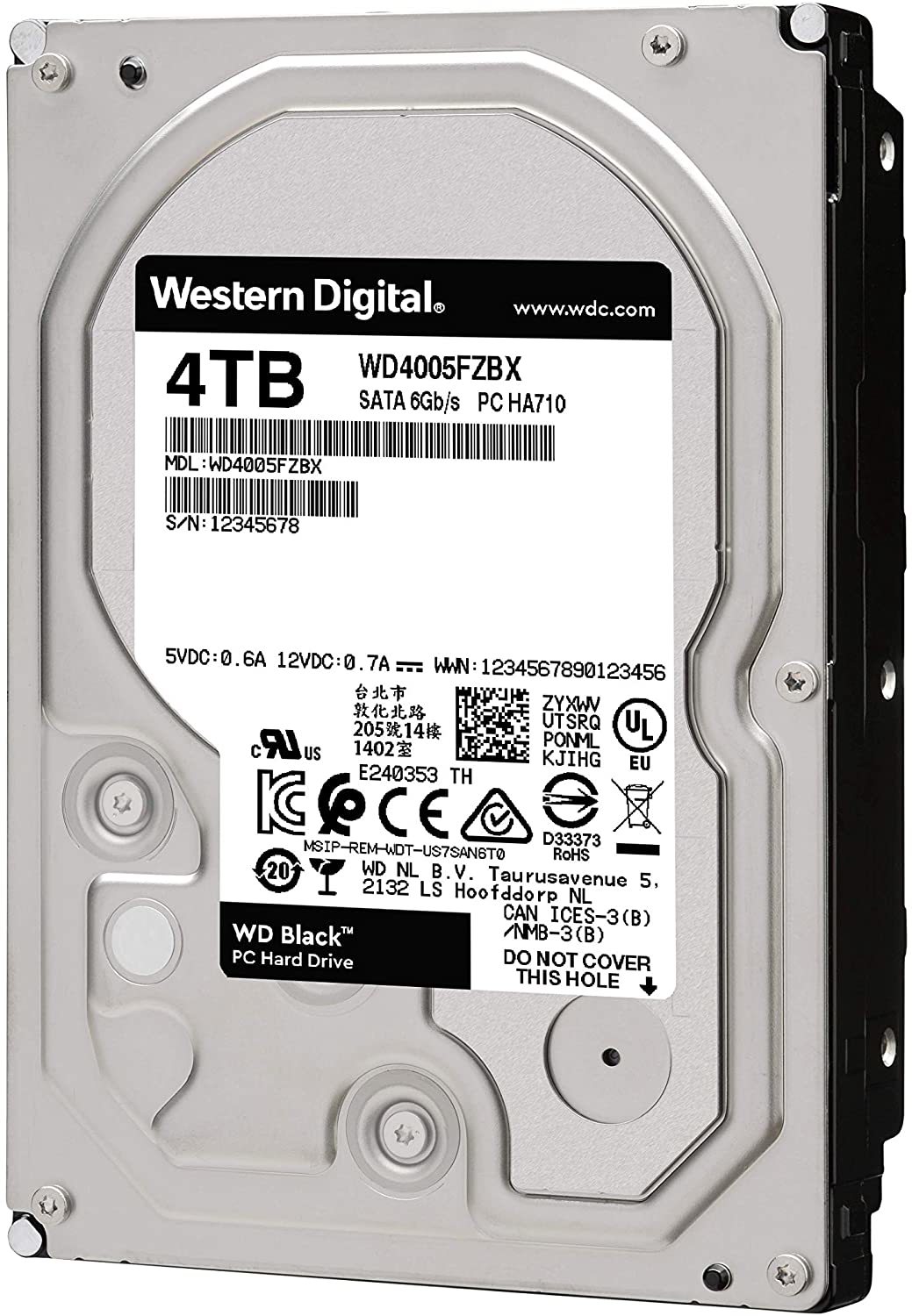 4TB WD_BLACK 3.5" 7200RPM SATA Gaming HDD