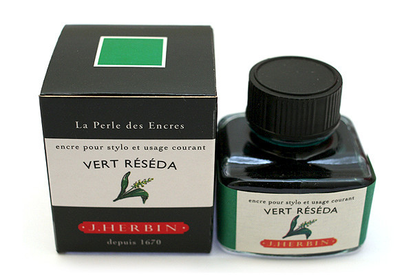 J Herbin: Fountain Pen Ink - Vert Reseda (30ml)