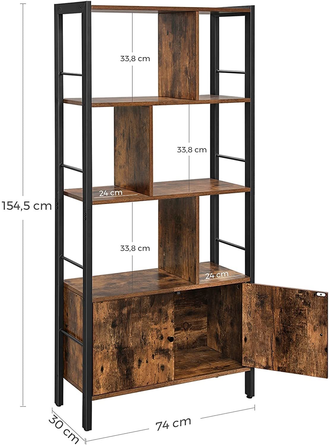 Buy Vasagle Storage Bookshelf 4Tier at Mighty Ape NZ