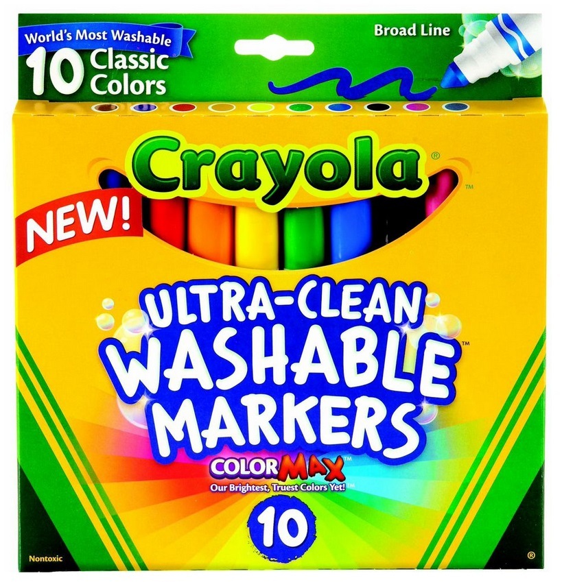 Crayola: 10 Ultra Clean Classic Broadline Markers image