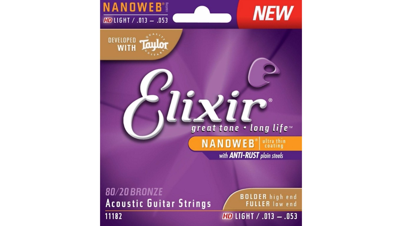 Elixir HD Light 13-53 Bronze 80/20 NanoWeb Coating - Acoustic Guitar Strings