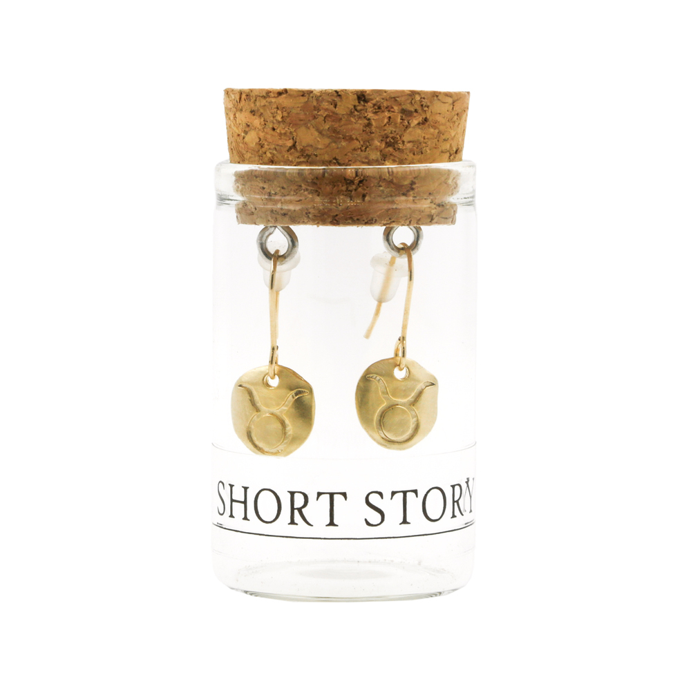SHORT STORY Drop Star Sign Taurus Gold image