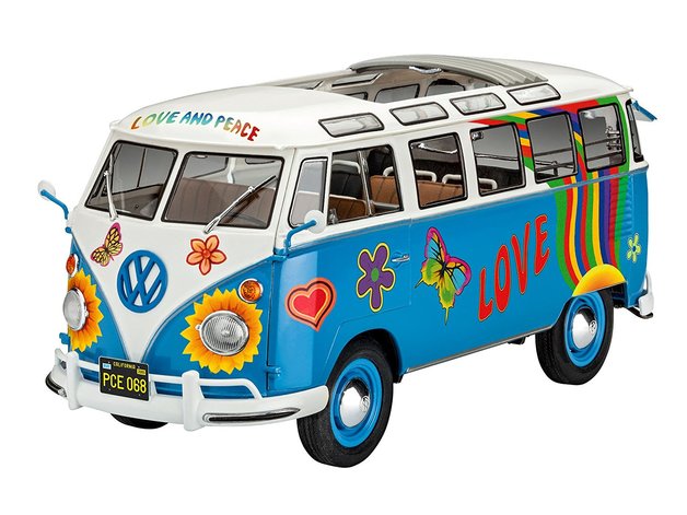 Revell 1/24 VW T1 Samba (Combi) Bus "Flower Power" - Scale Model Kit