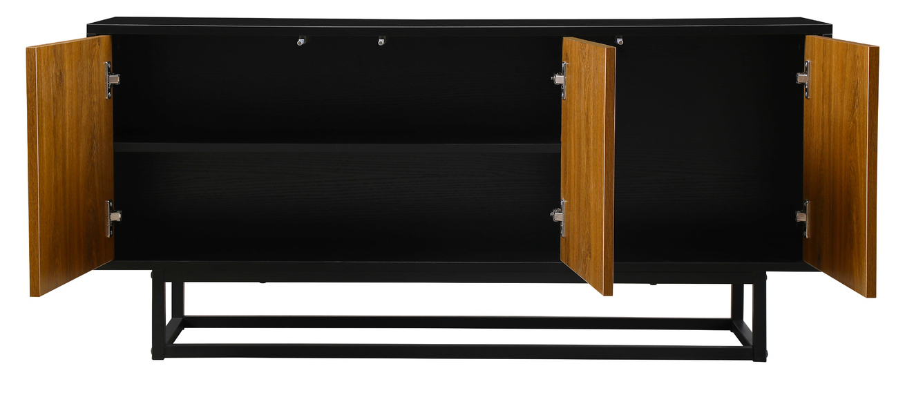 Buy Fraser Country Side Buffet Black & Walnut at Mighty Ape NZ