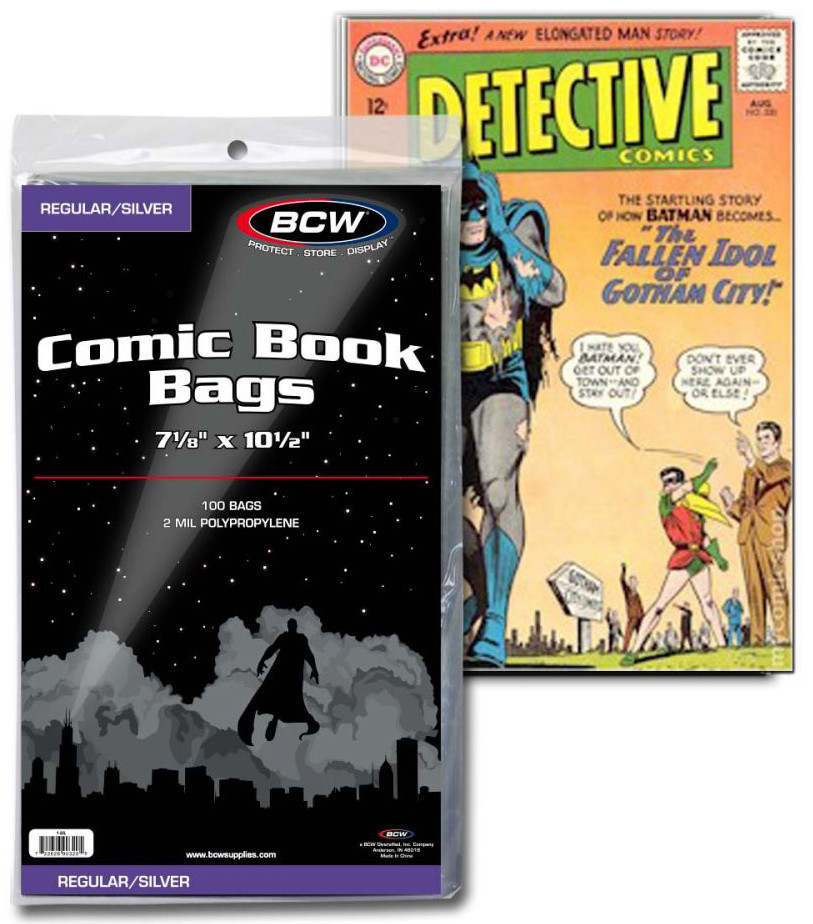 BCW Comic Book Bags Silver/Regular at Mighty Ape NZ