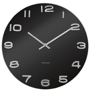 Karlsson Vintage Glass Wall Clock - Black image