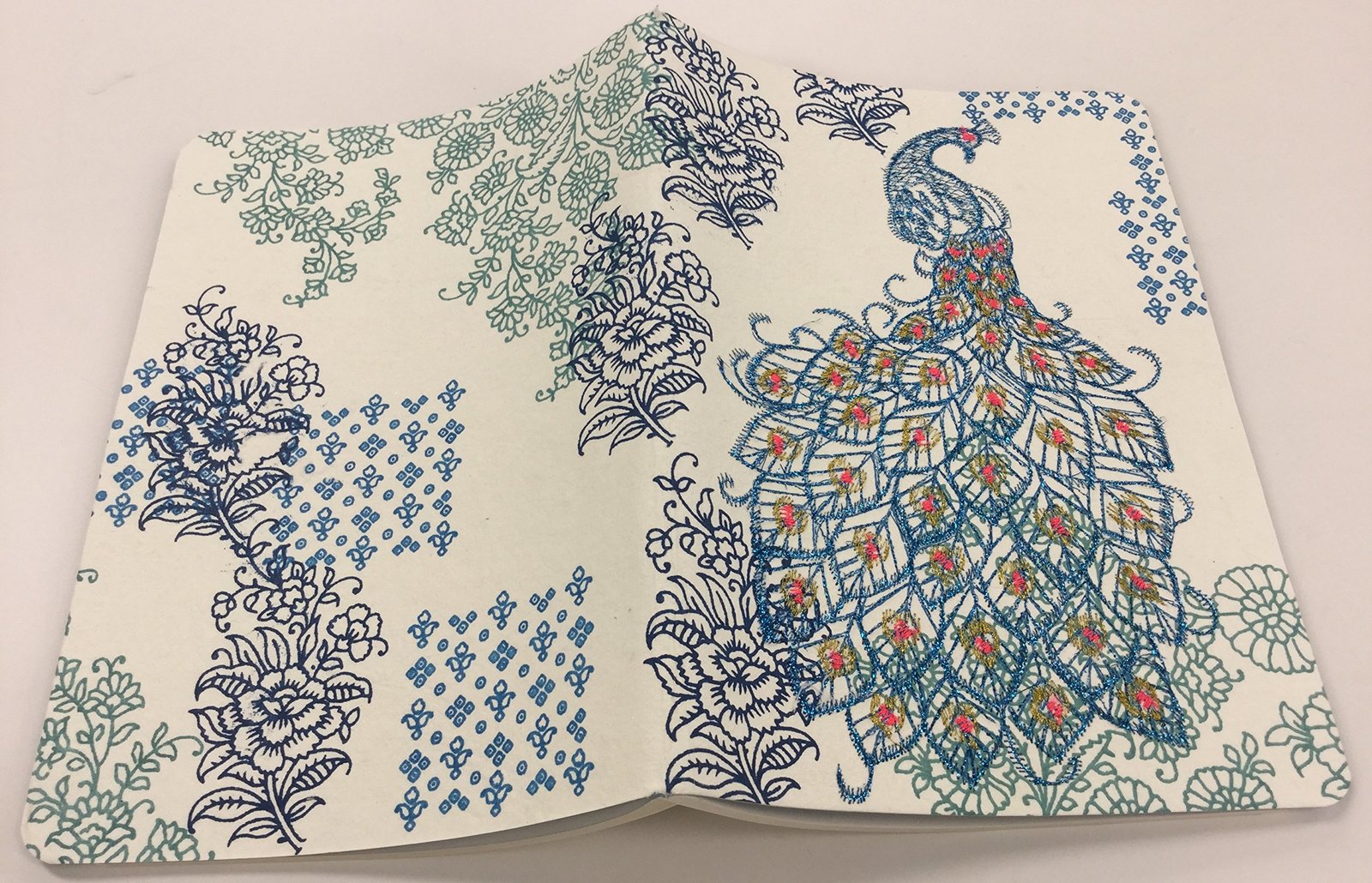 Journal : Handmade LG Embroidered - Peacock image