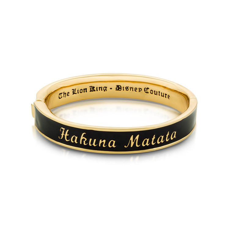 Disney The Lion King Hakuna Matata Bangle - Gold image