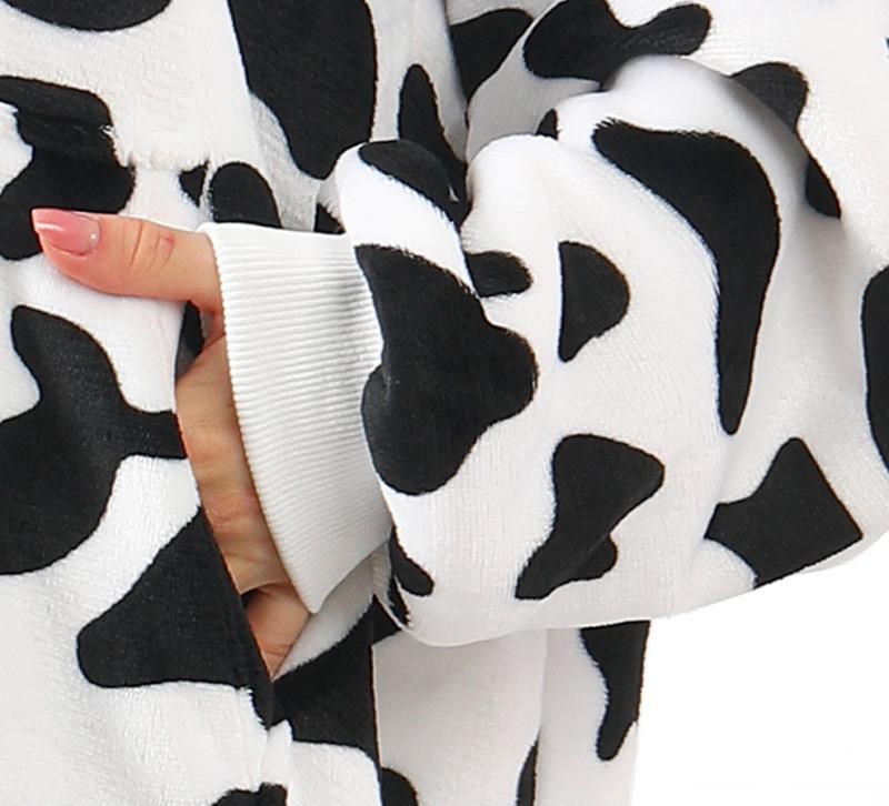 Printed Cuddle Hoodie Blanket Cow Print at Mighty Ape NZ