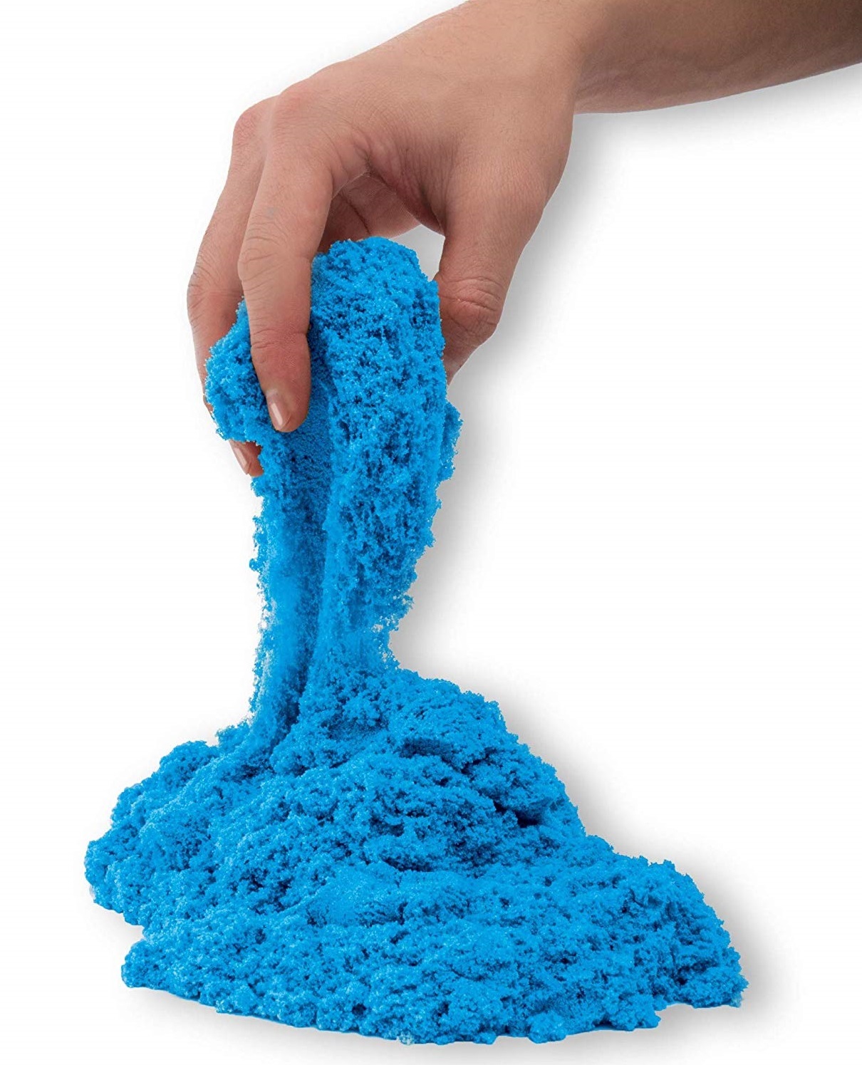 blue and white sand toy