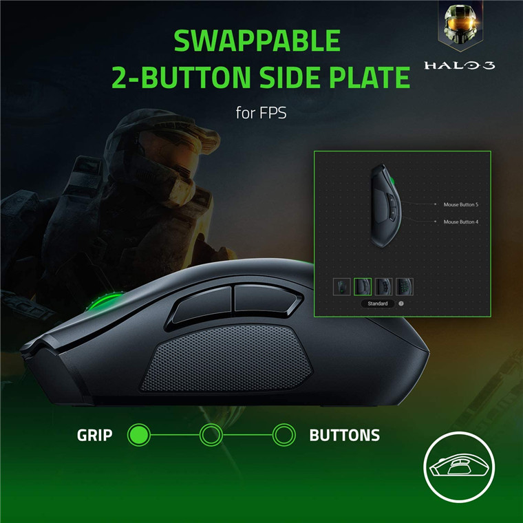 Razer Naga Pro Wireless & Bluetooth MMO Gaming Mouse for PC image