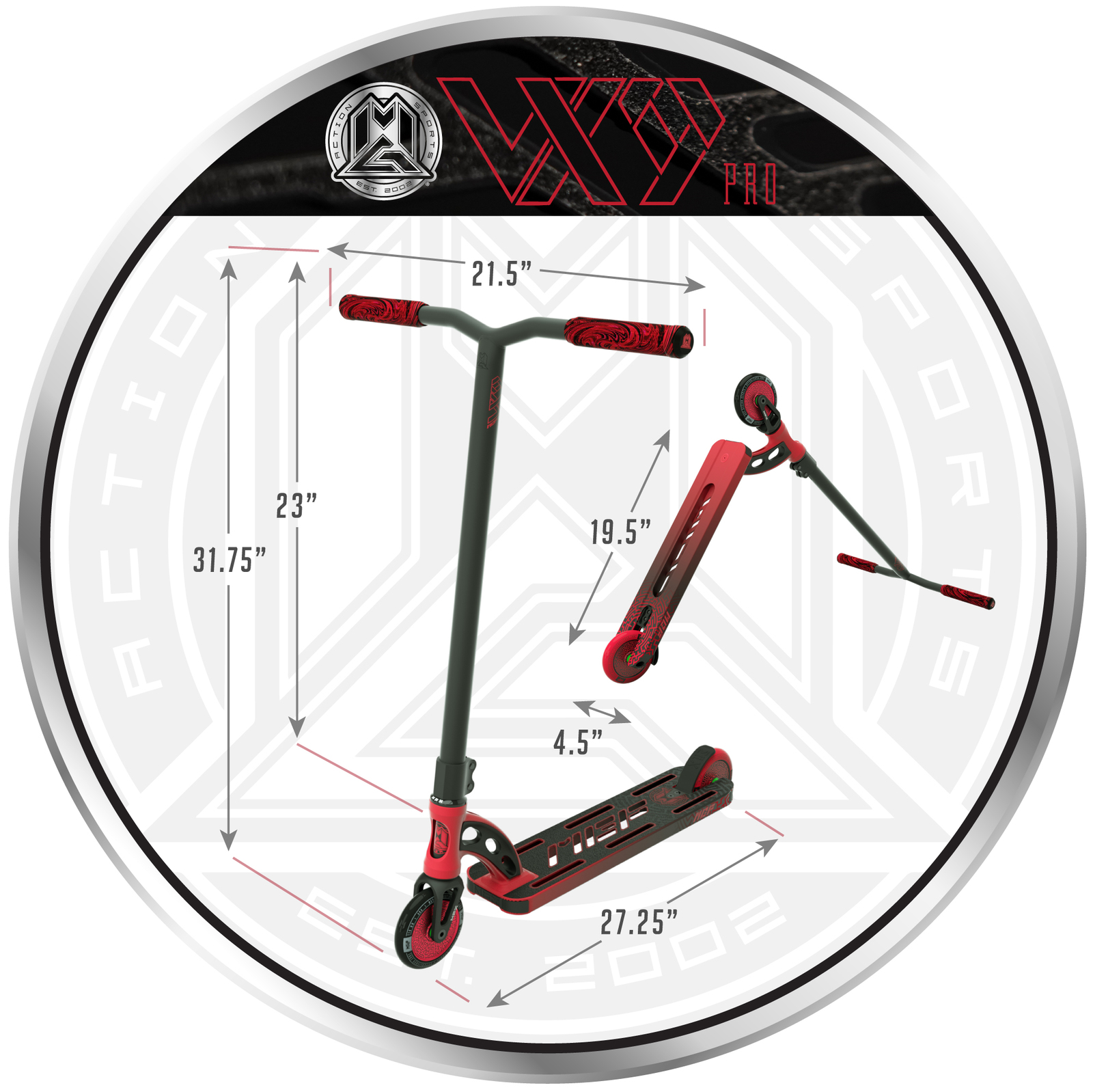 MADD Gear: VX9 Pro Scooter - Red/Black image