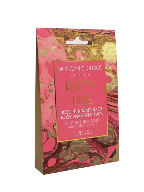 Morgan & Grace Body Pamper Packs -Party Time (Rosehip & Almond)