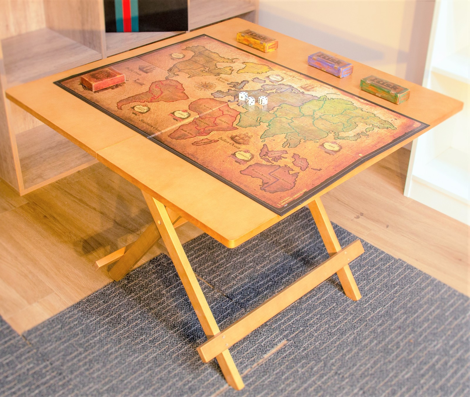 Folding Portable Board Game Table Birch Wood Board Game at Mighty