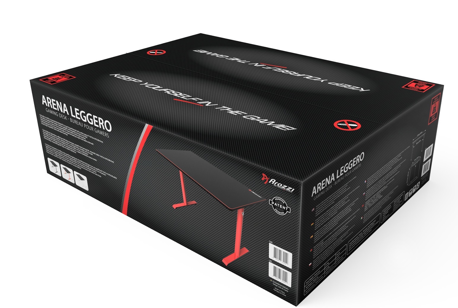 Arozzi Arena Leggero Gaming Desk (Black) for image