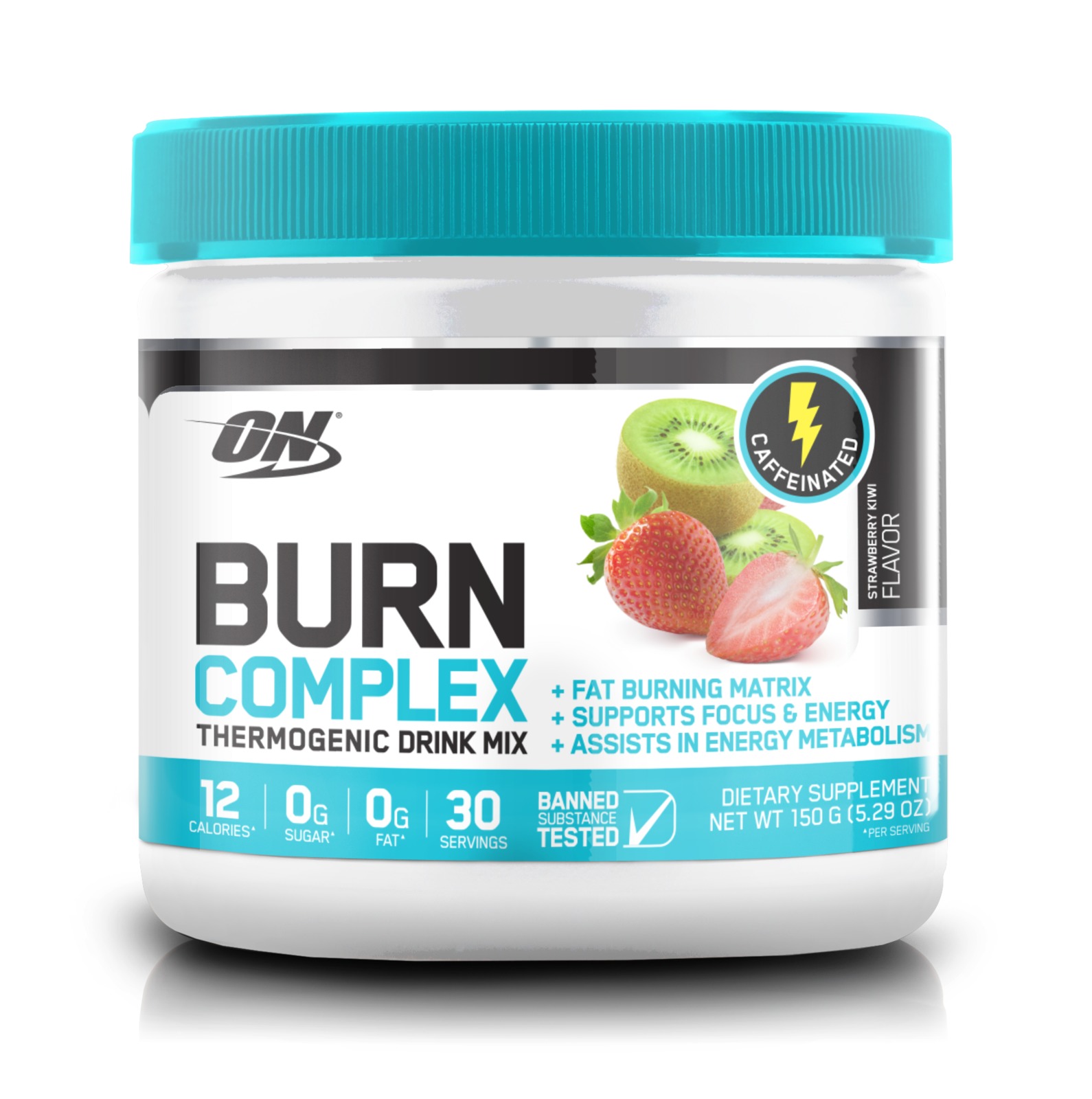 Optimum Nutrition: Burn Complex Thermogenic Drink Mix - Kiwi Strawberry (30 Serves) image