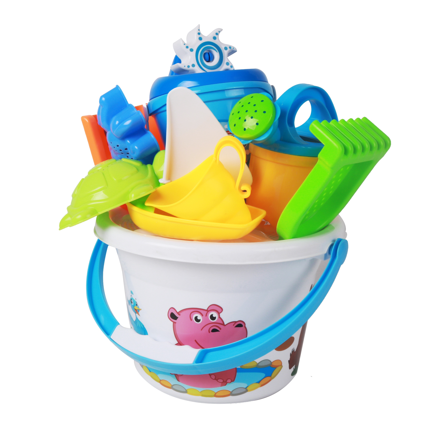 Beach Bucket & Toys - 9 piece set image