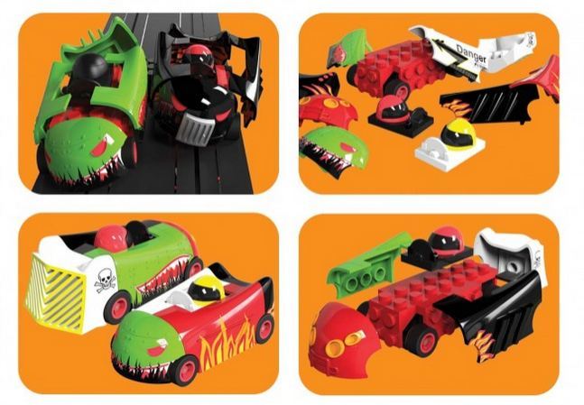Scalextric Micro Quick Build Bash 'n' Crash 1/64 Slot Cars Set image