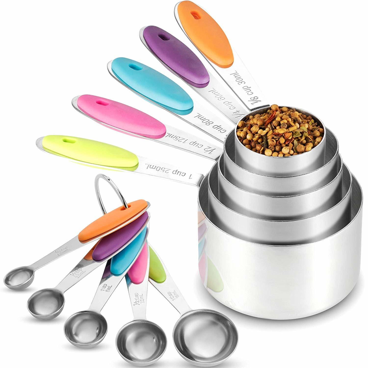 Ape Basics Stainless Steel Measuring Cups & Spoons (Set of 10) at